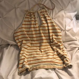 Stripped halter top